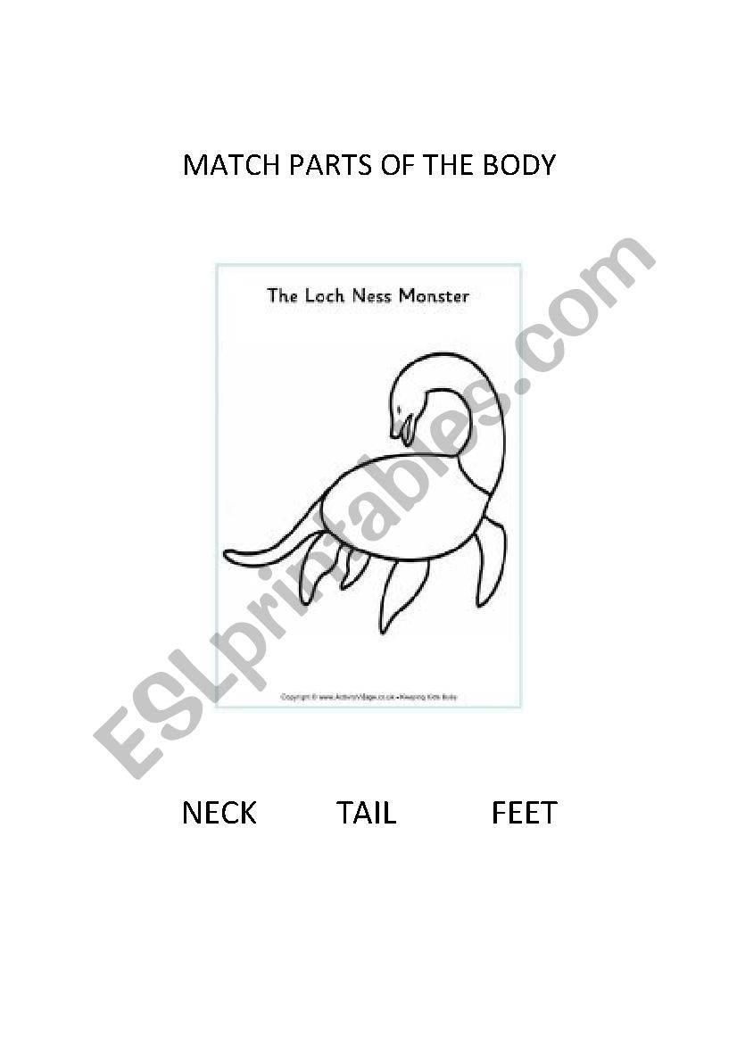 Nessie the Loch Ness Monster worksheet