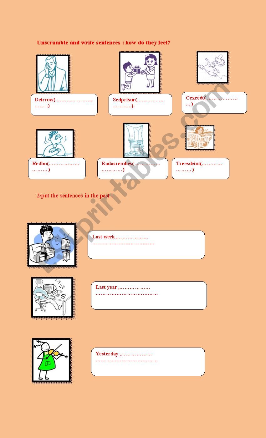what the matter? emotions worksheet