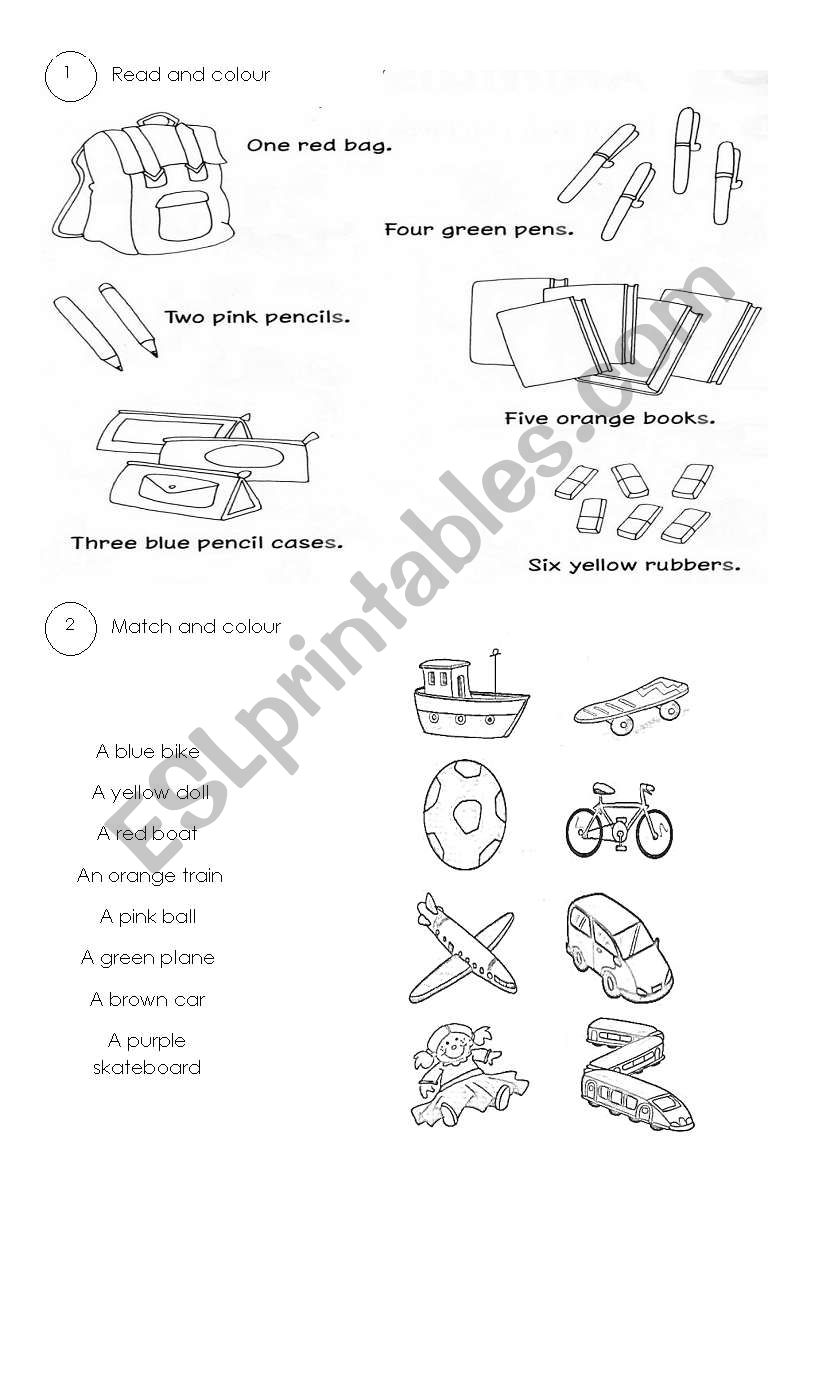 school things and toys worksheet