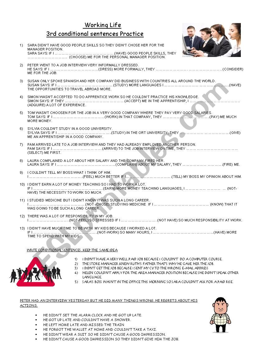 3rd conditional practice worksheet