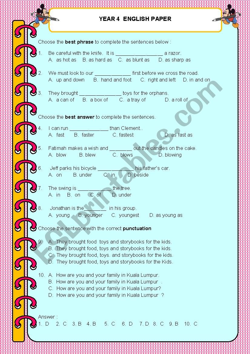 year-4-english-paper-esl-worksheet-by-samuel-tan