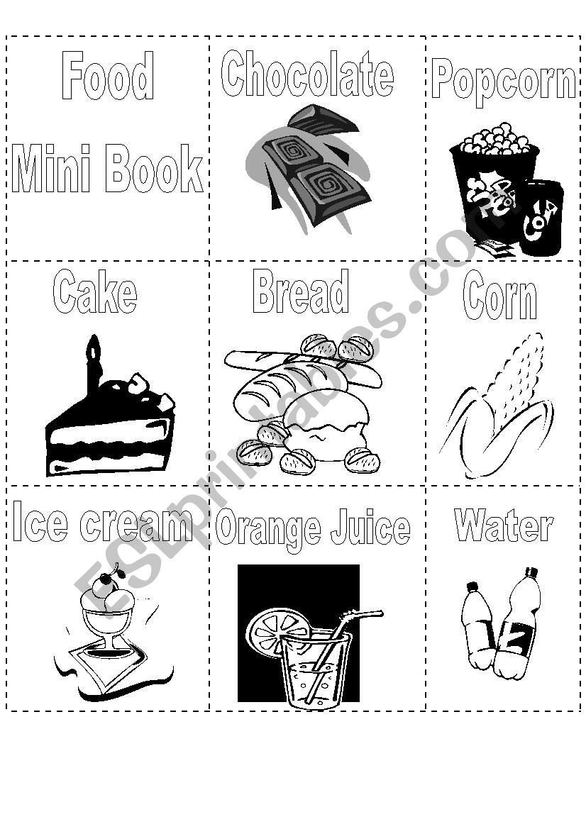 Mini Book Food worksheet