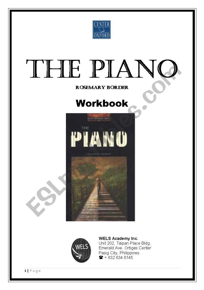 The Piano - ESL worksheet by teacherdong
