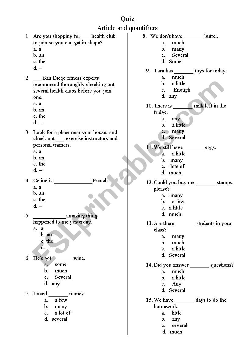 quizz quantifiers question tag