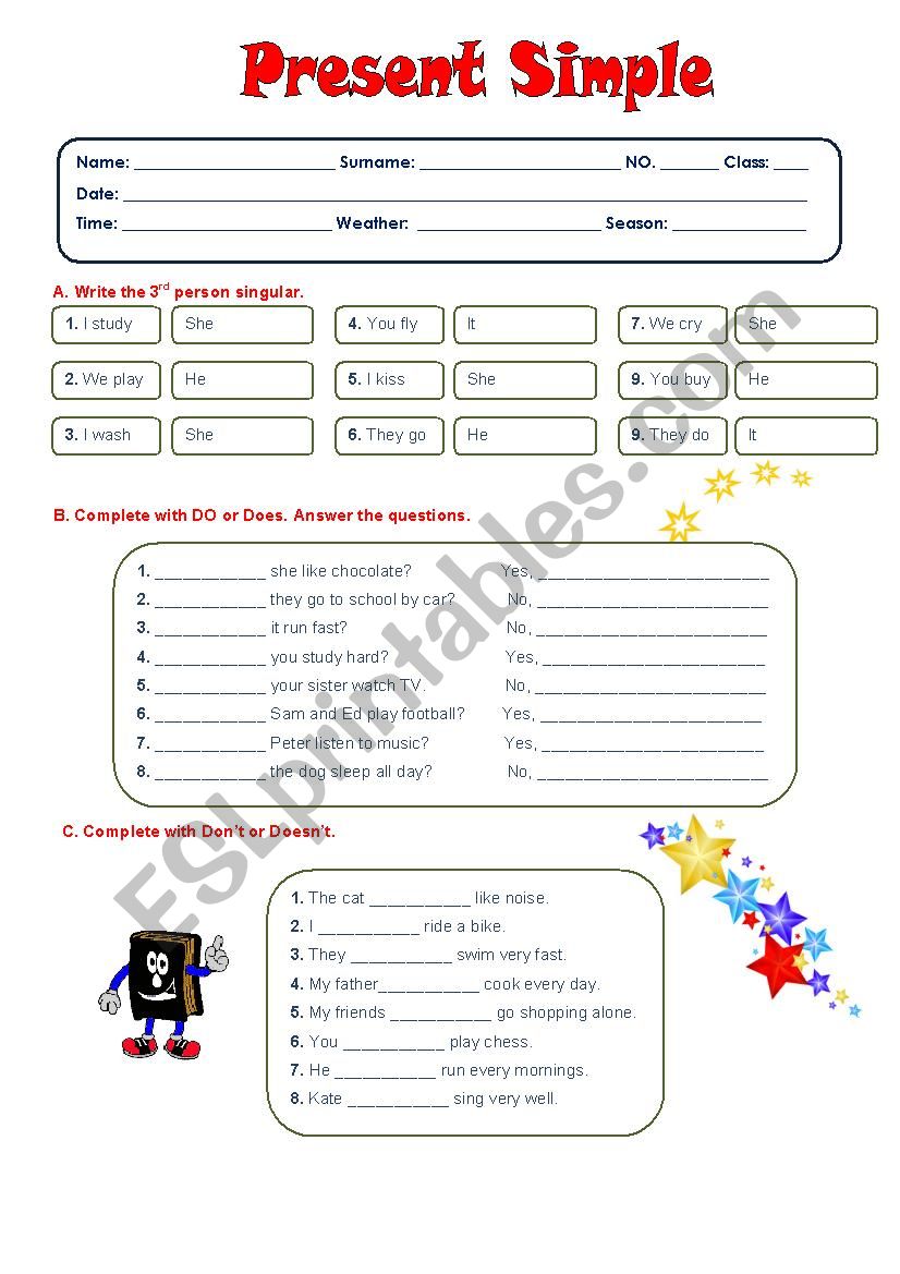 Present Simple worksheet