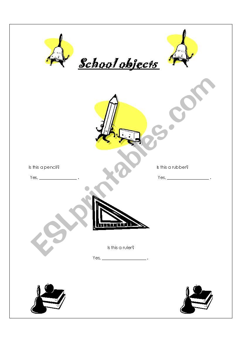 School material worksheet