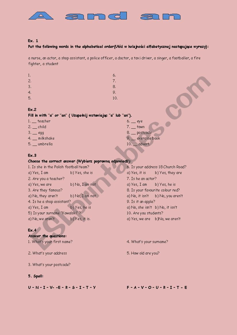 prepositions worksheet