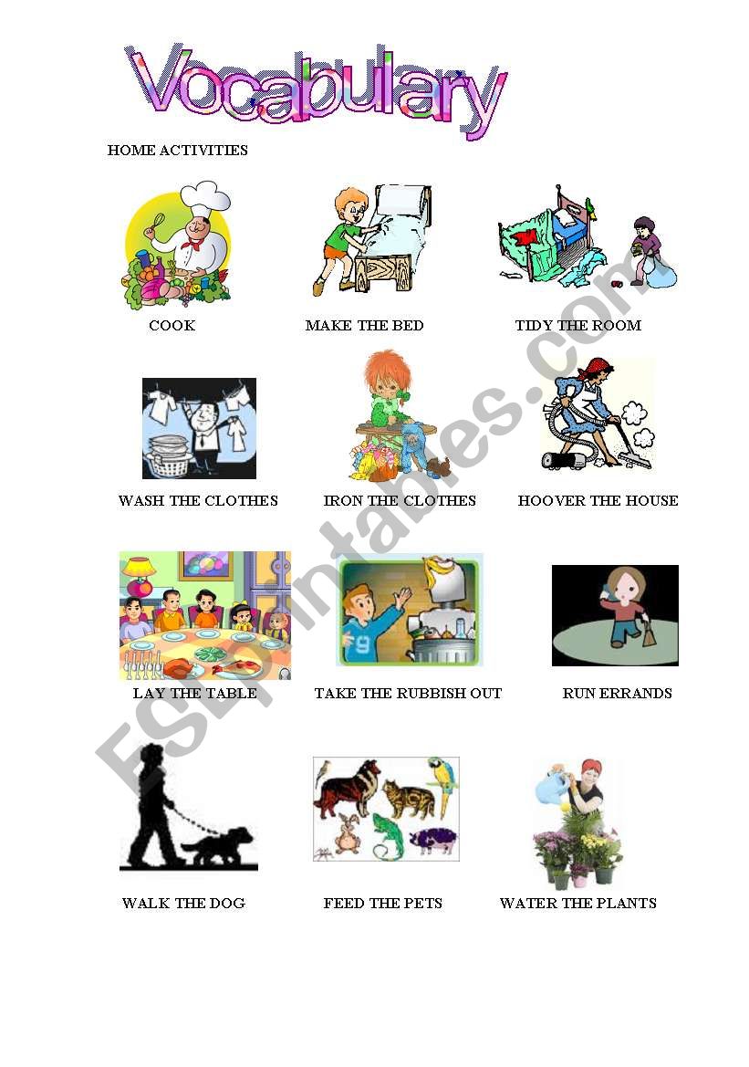 Amazing Activities At Home Worksheet My House Worksheet English ESL Worksheets For Distance
