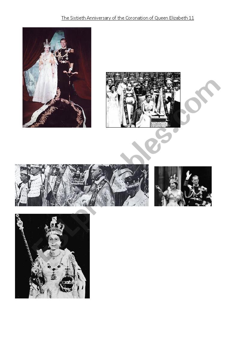 The sixtieth anniversary of the coronation of Queen Elizabeth ll