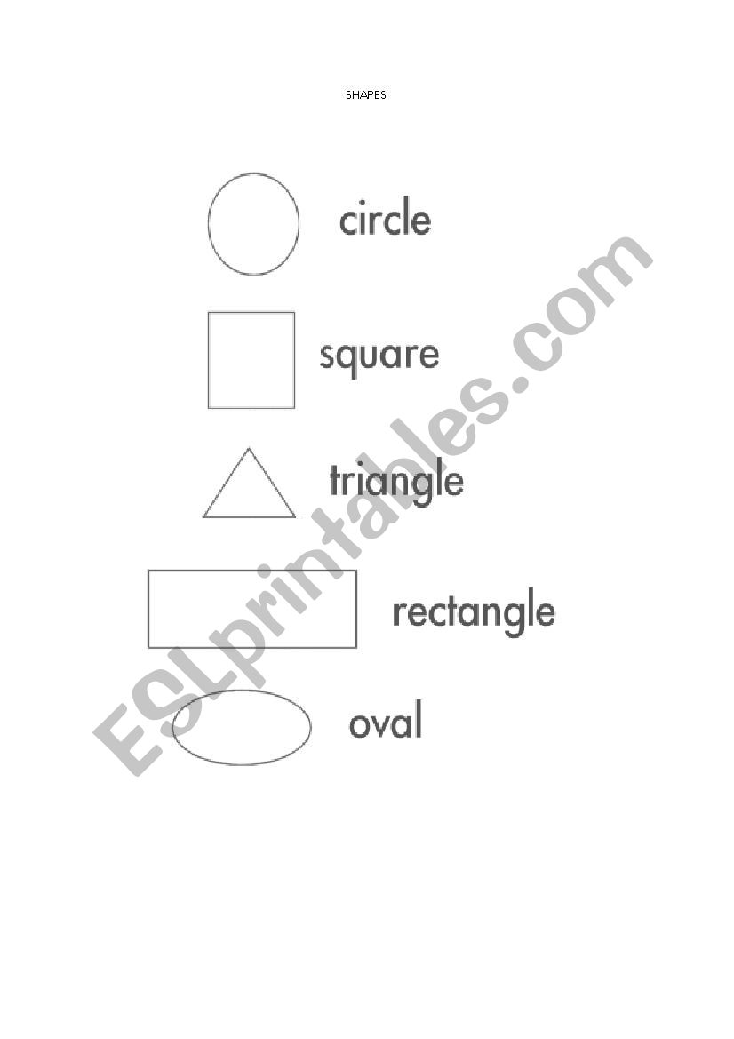 Shapes worksheet