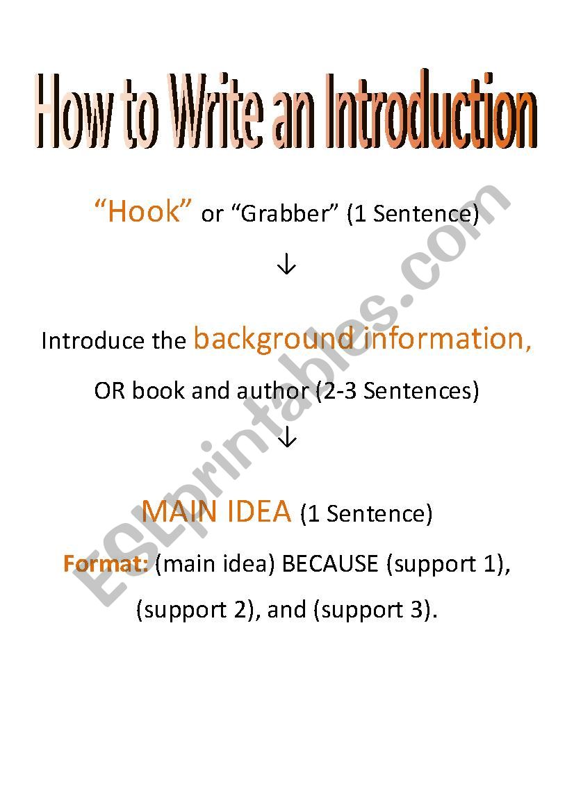Introduction Guide worksheet