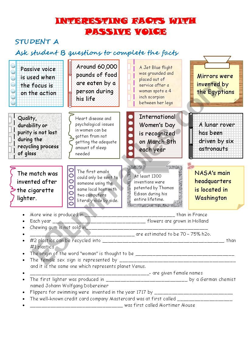 Interesting facts with Passive voice --Information exchange--