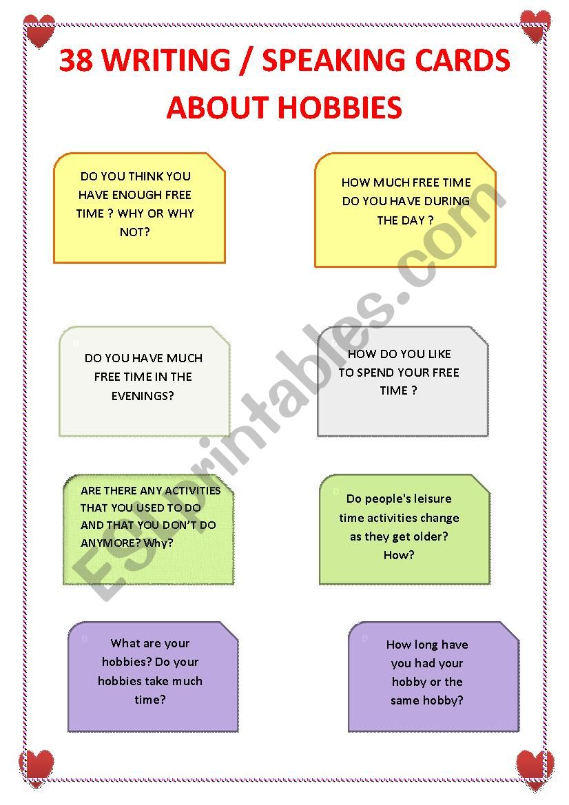 38-writing-speaking-cards-about-hobbies-esl-worksheet-by-flo84