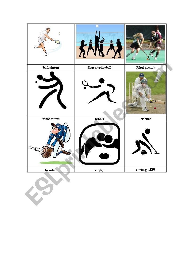 sport 1 worksheet