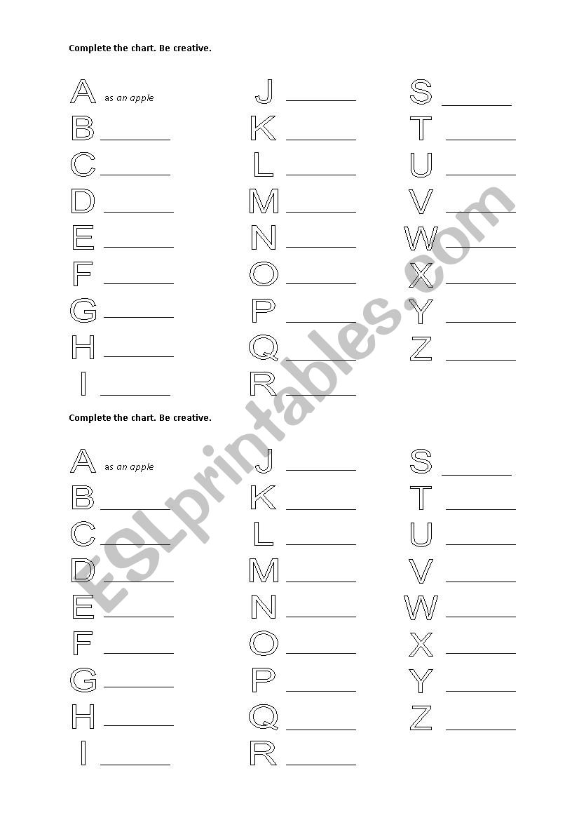 alphabet race worksheet