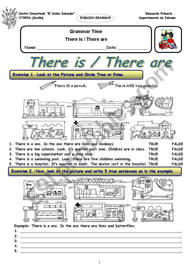 There is / There are EXERCISE worksheet