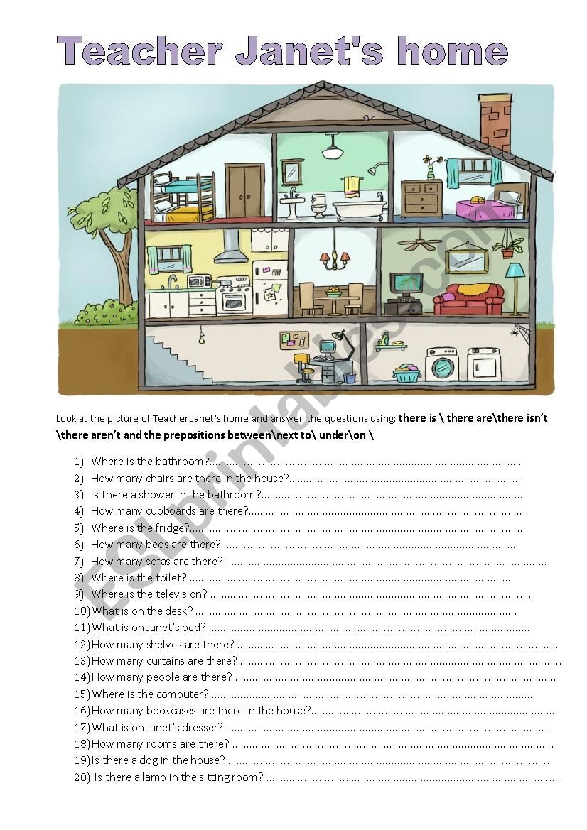 Teacher janets home worksheet