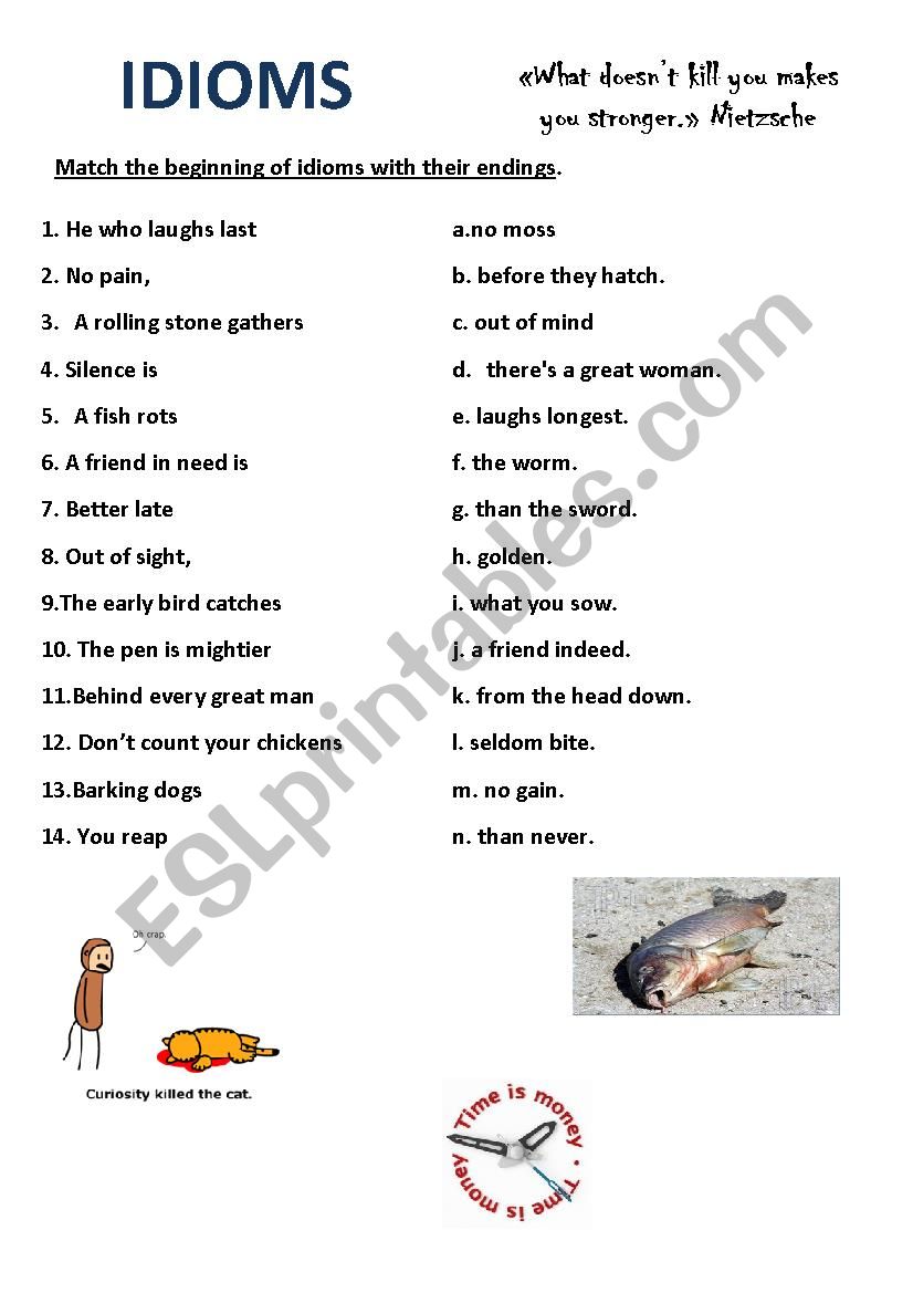 Proverbs worksheet