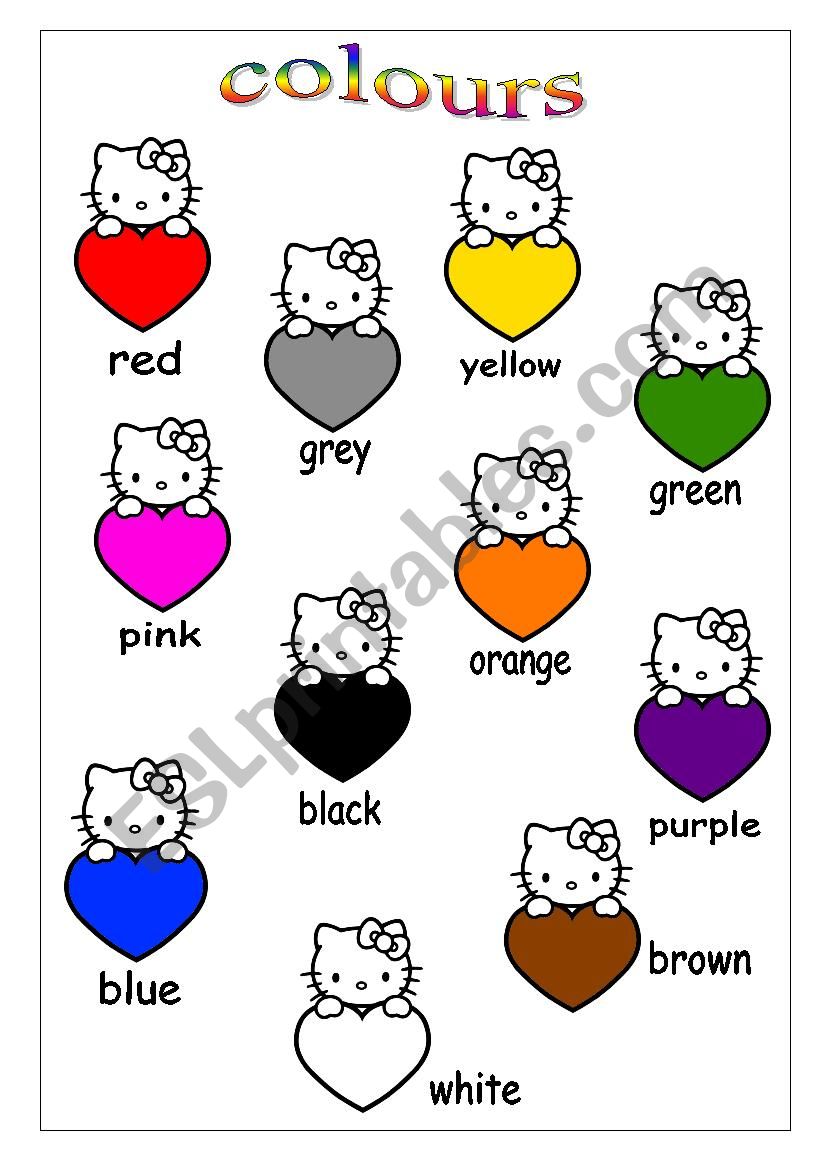 Colours worksheet