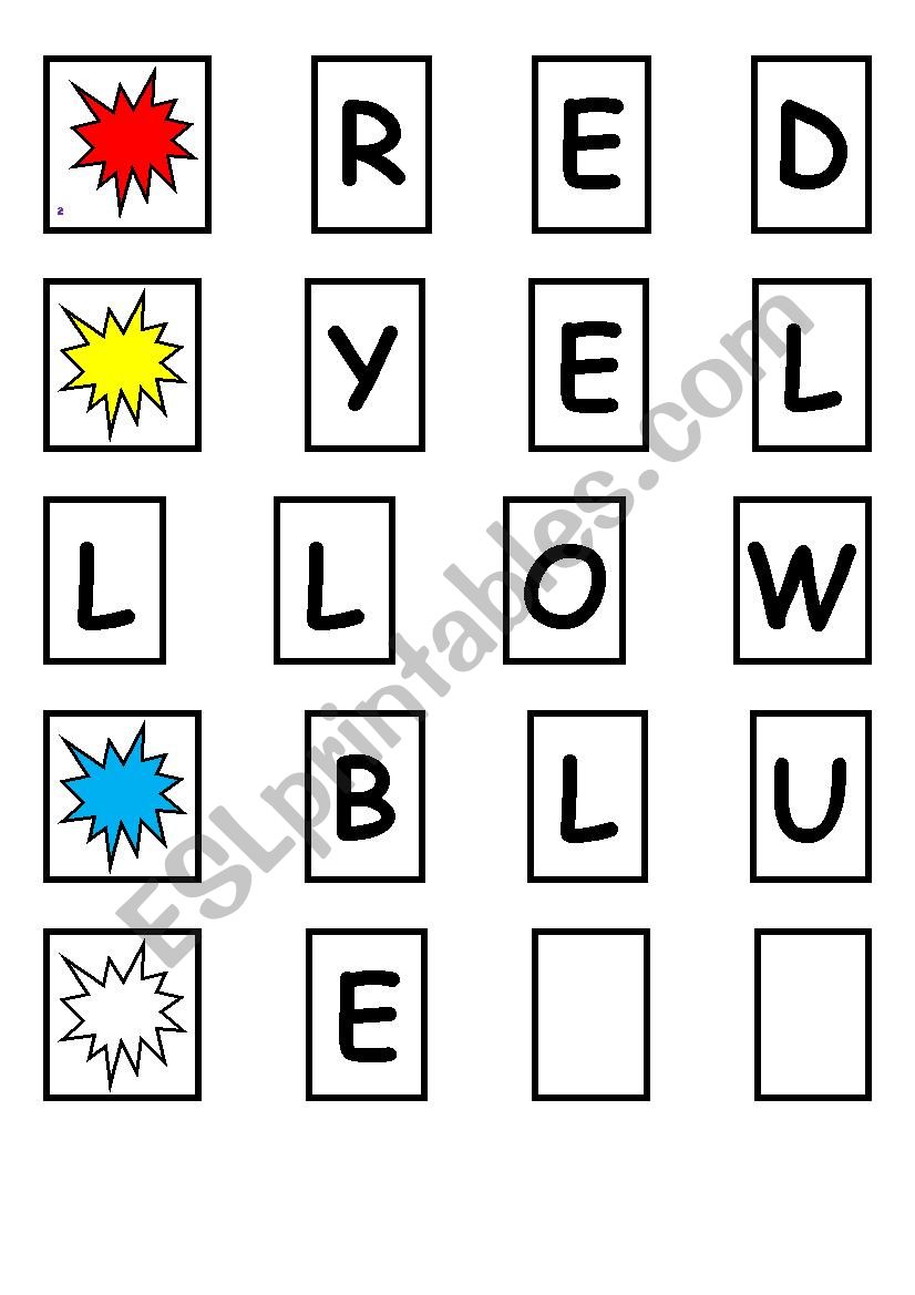 1. What colour is it? worksheet