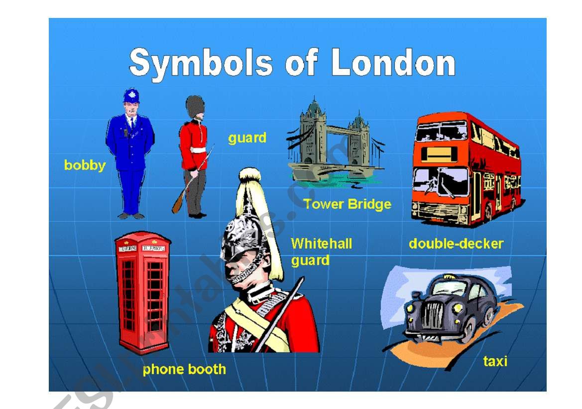 Symbols of London worksheet