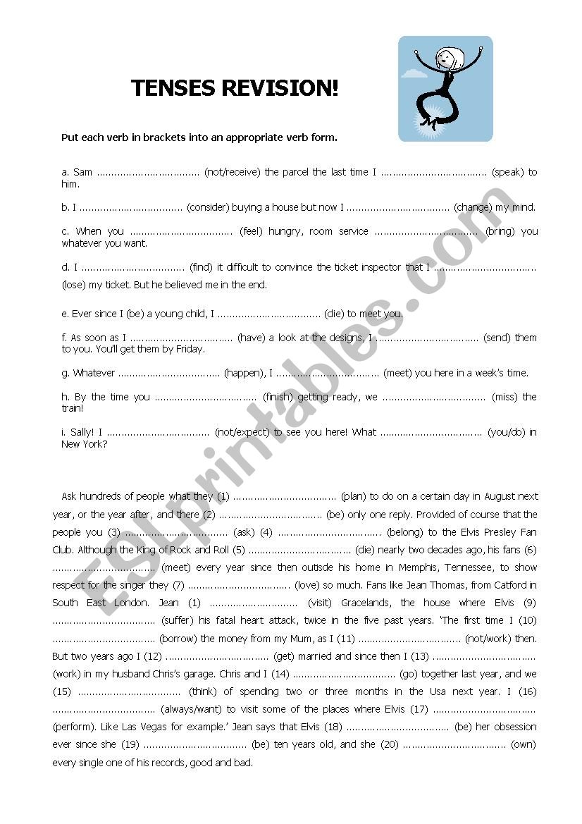 Tenses Revision worksheet