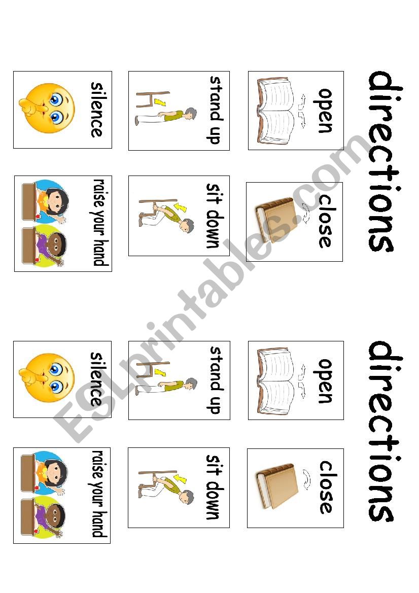 Directions worksheet worksheet