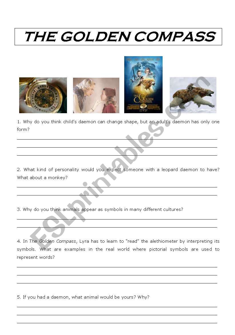 The Golden Compass worksheet worksheet