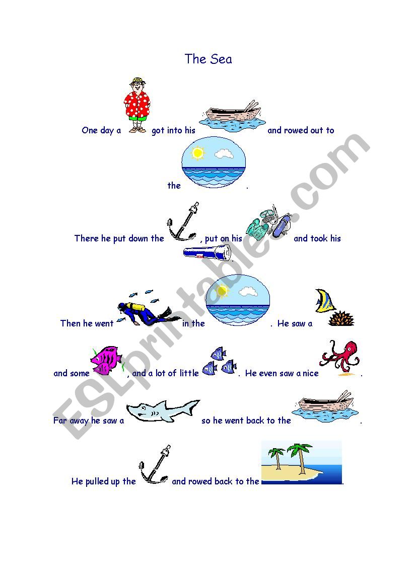 a pictured story worksheet