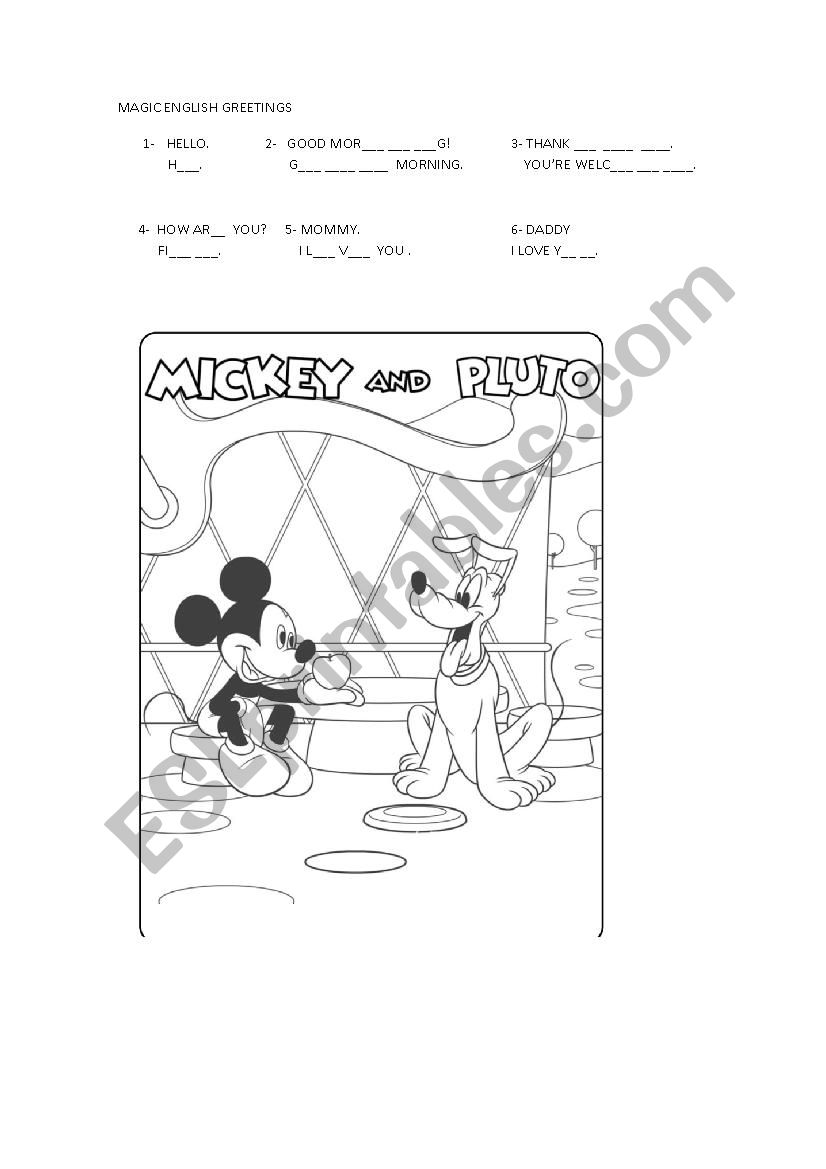 Greetings for Kids worksheet