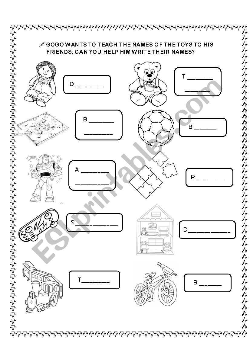 Toys  worksheet