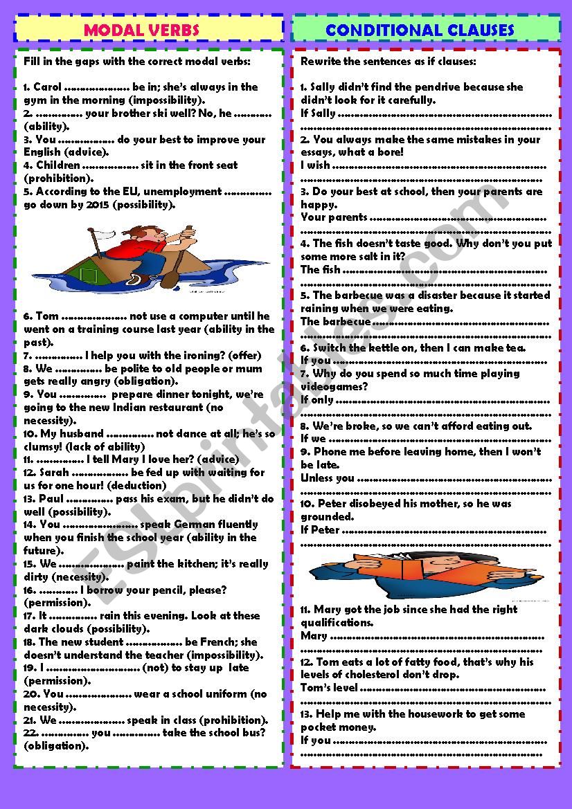 Review 5: modal verbs & conditional clauses (+ key)