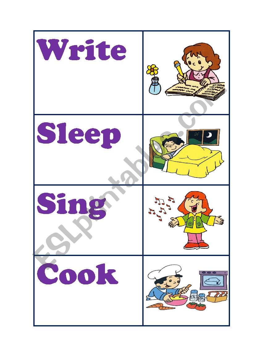 VERBS worksheet