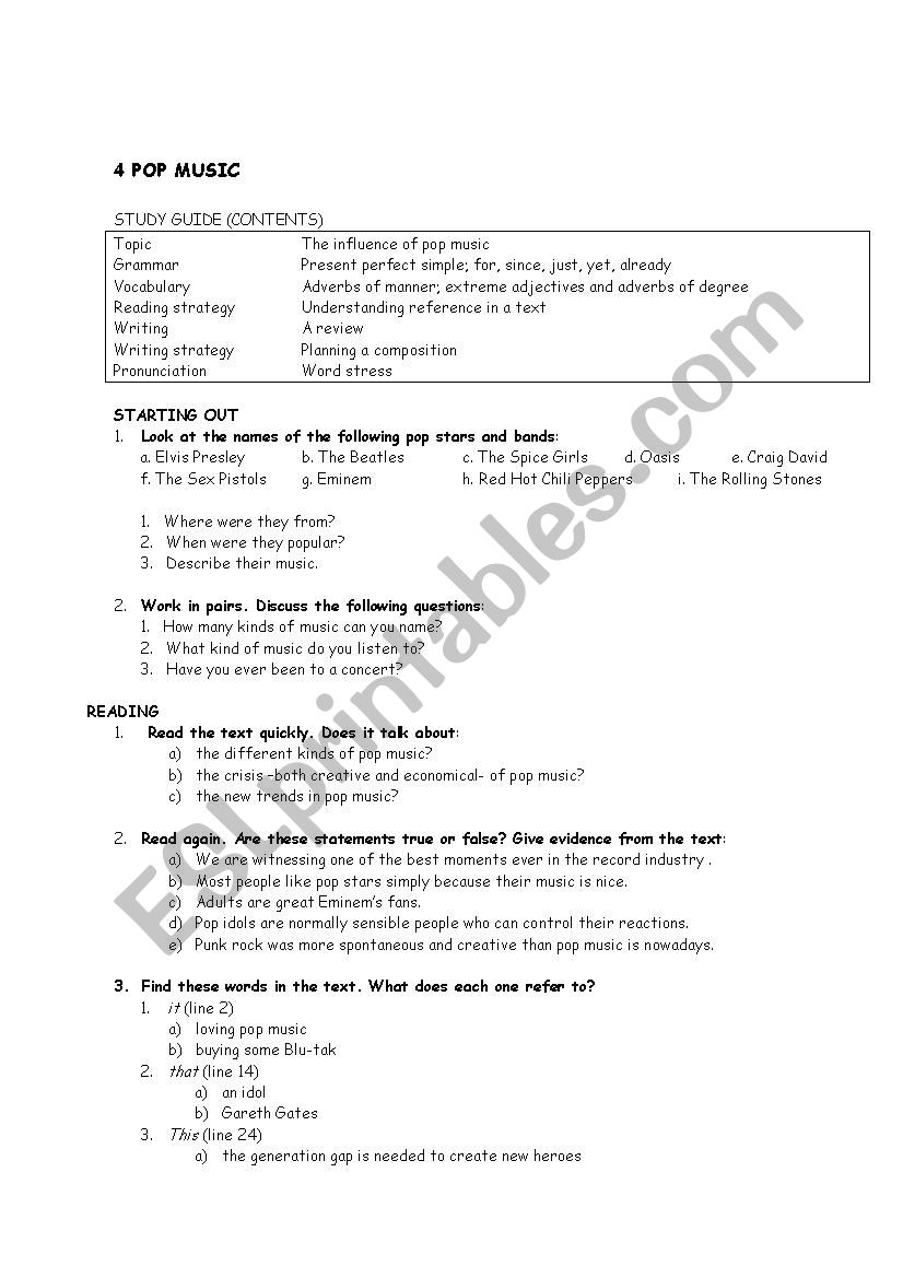 Present Perfect Simple worksheet