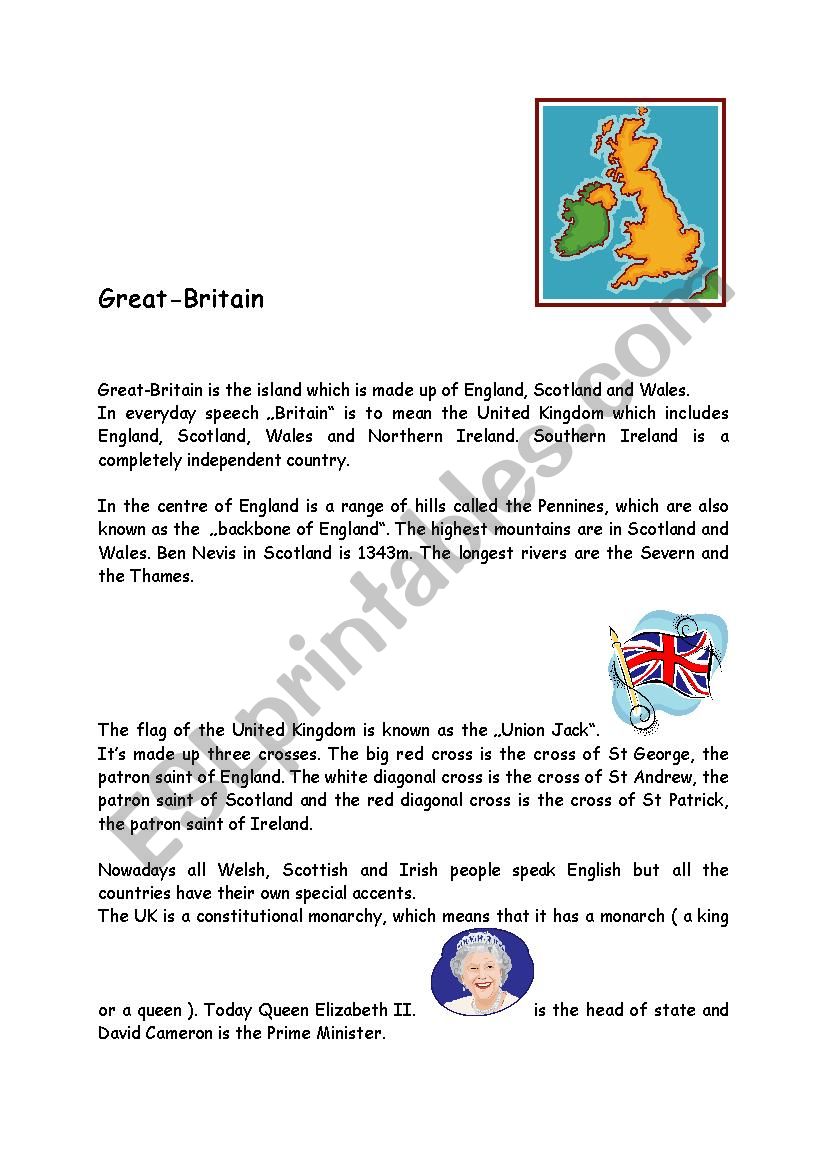 Great-Britain worksheet