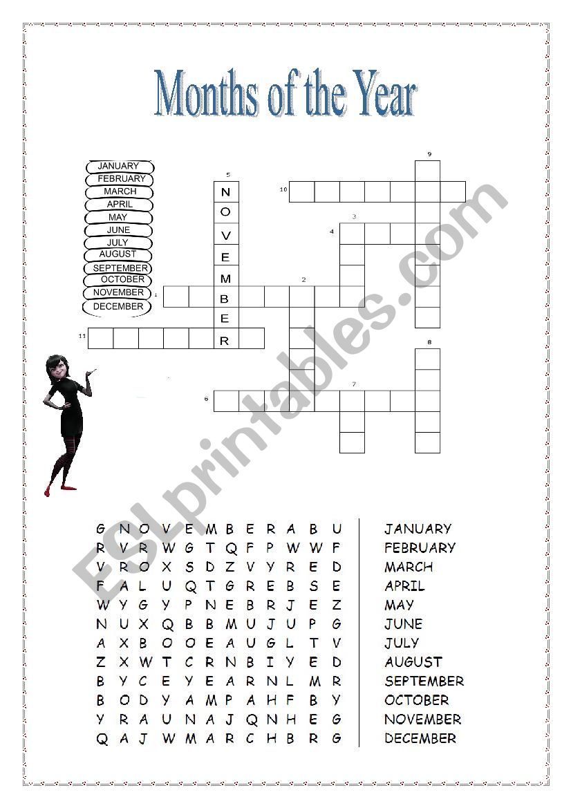 Months fun! worksheet