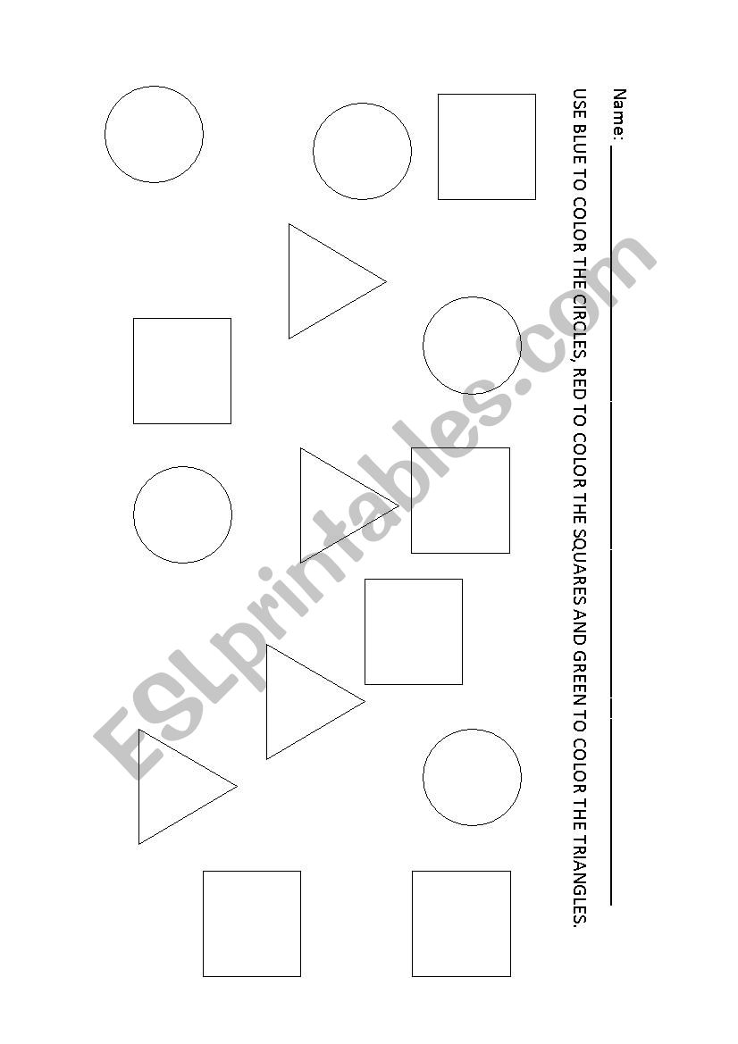 SHAPES worksheet