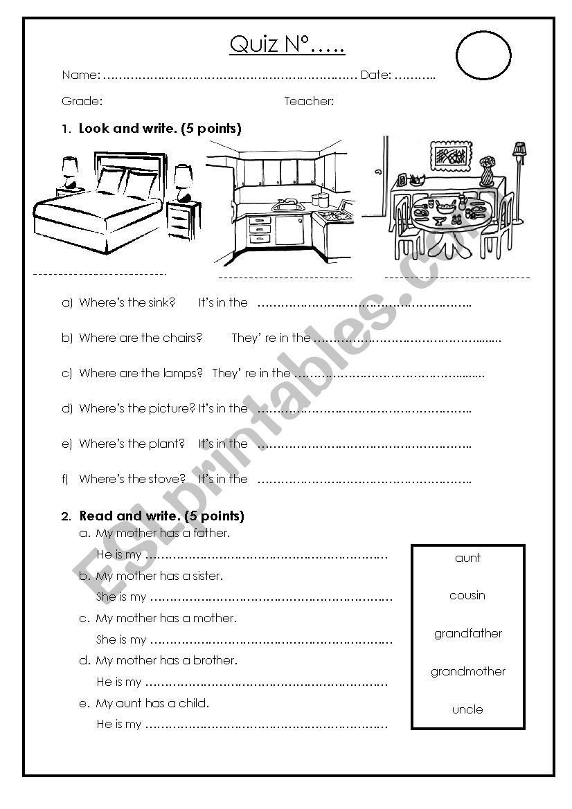 quiz  worksheet