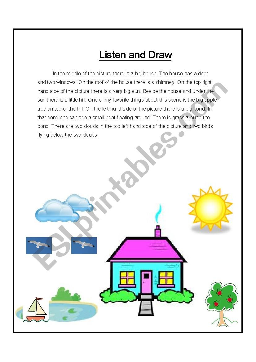 Listen and Draw (Beginners) worksheet