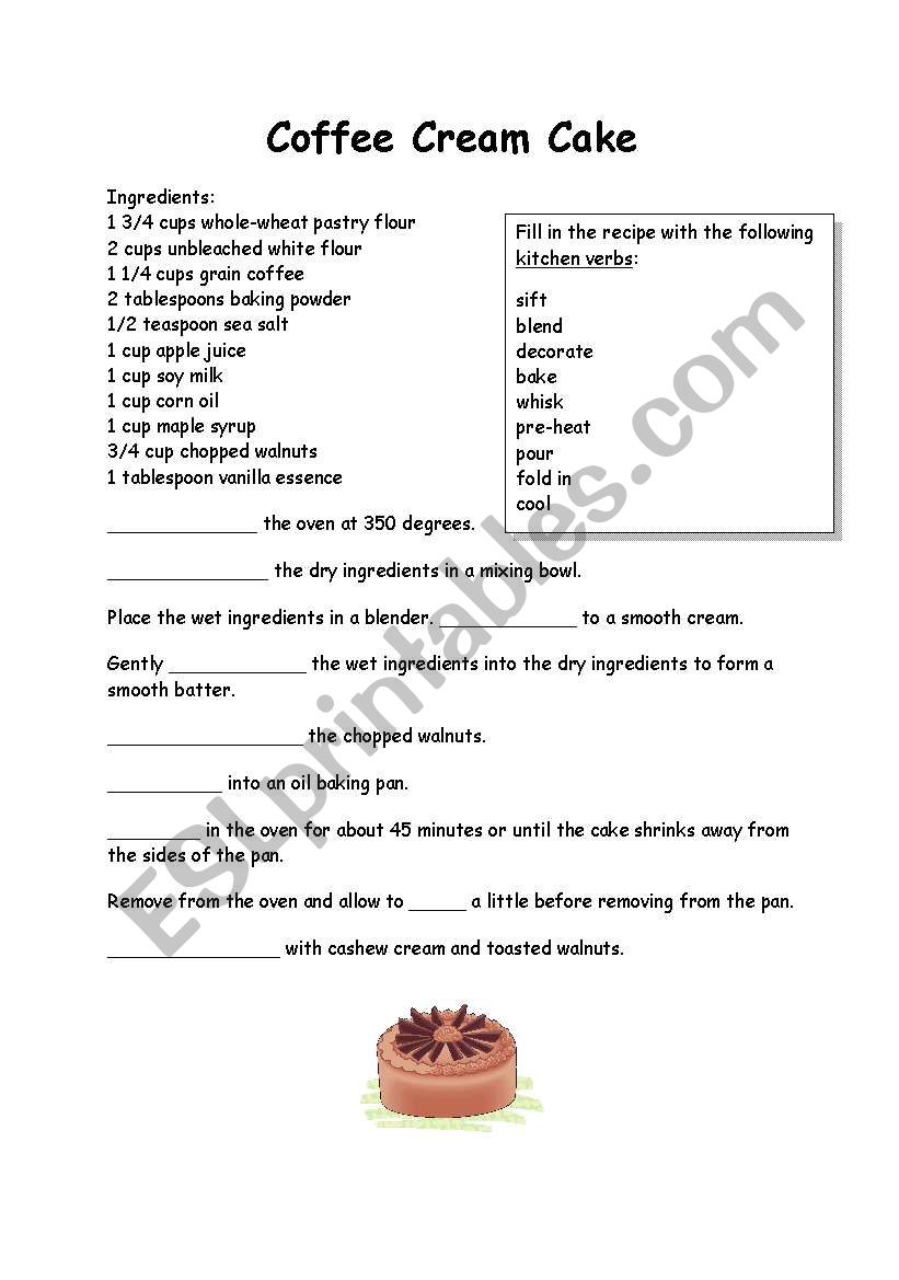 recipe worksheet