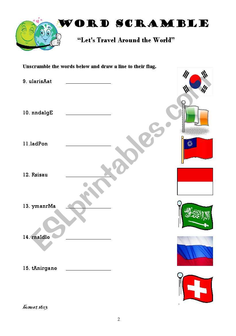 Word Scramble 1 worksheet