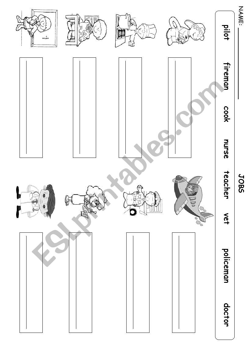 jobs worksheet