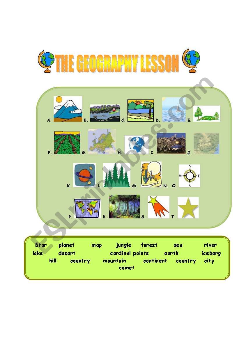 Geography worksheet