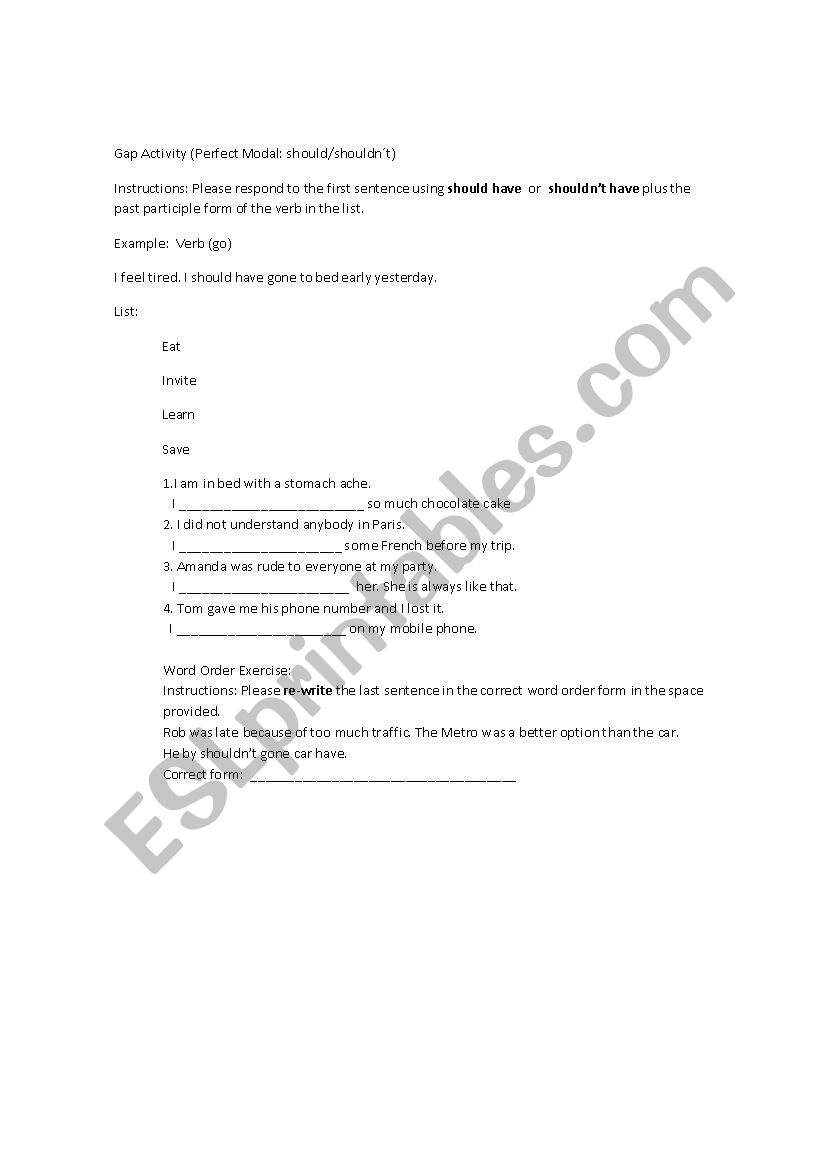 locohon worksheet