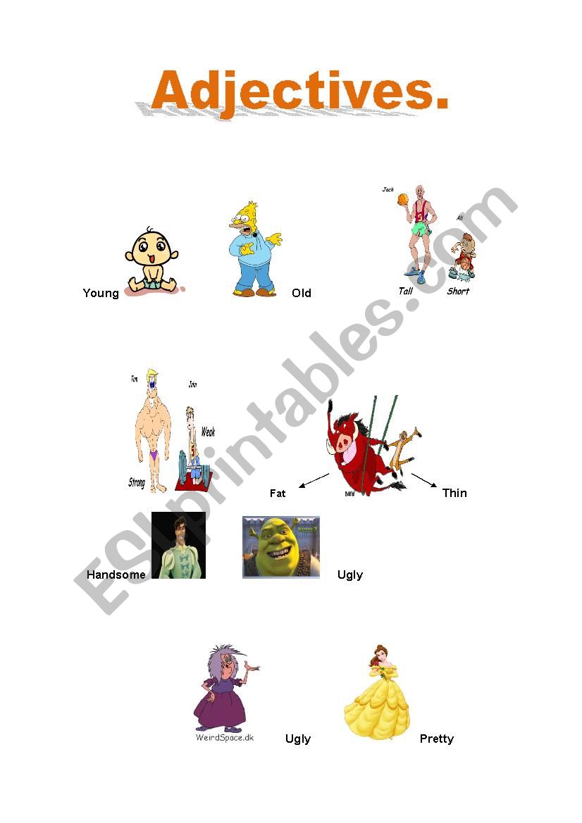 People adjectives worksheet
