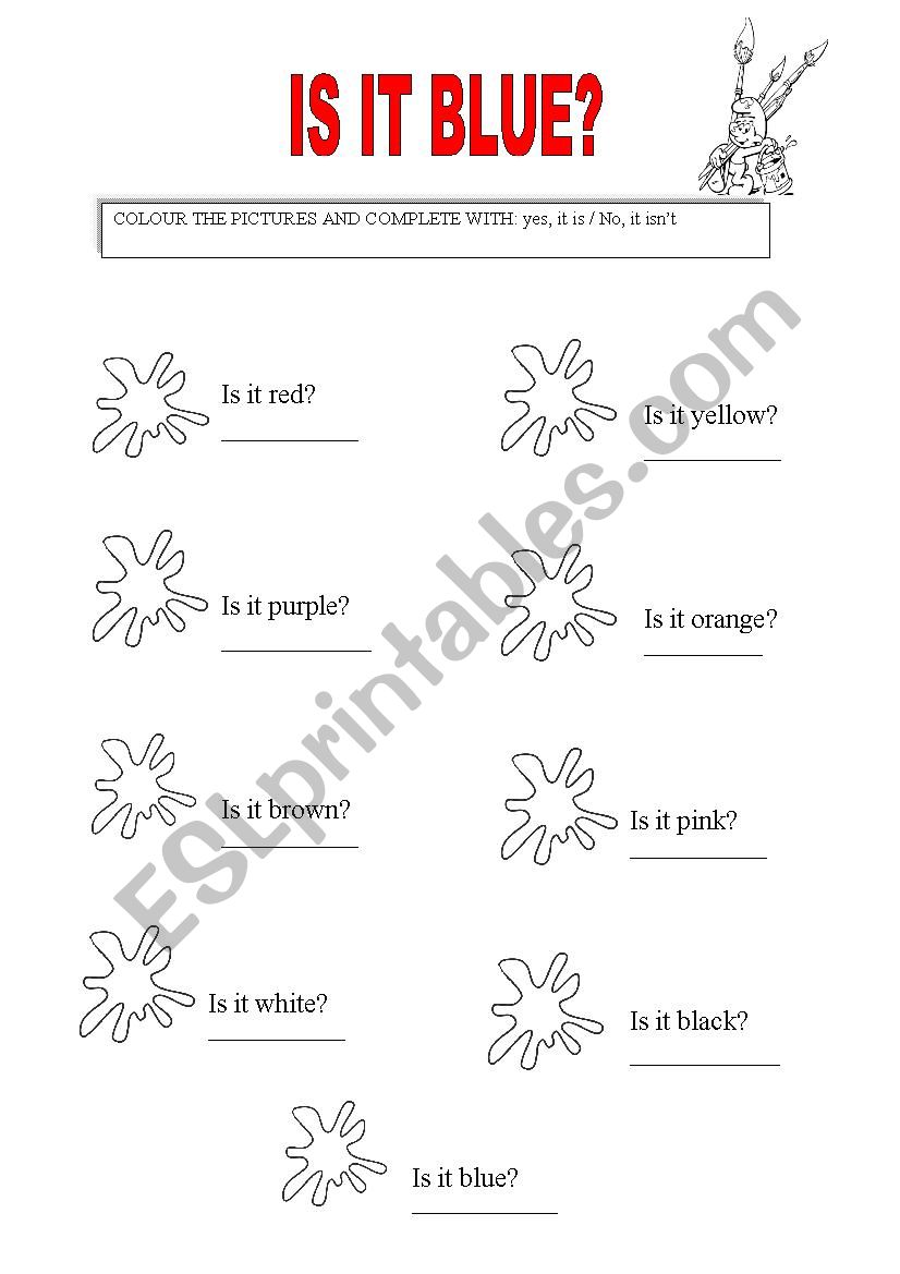 colours worksheet