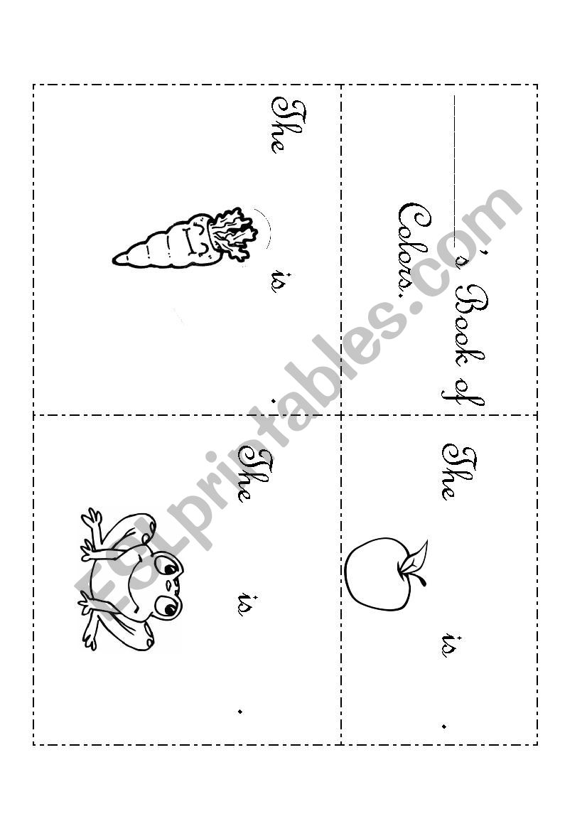 Book of colors worksheet