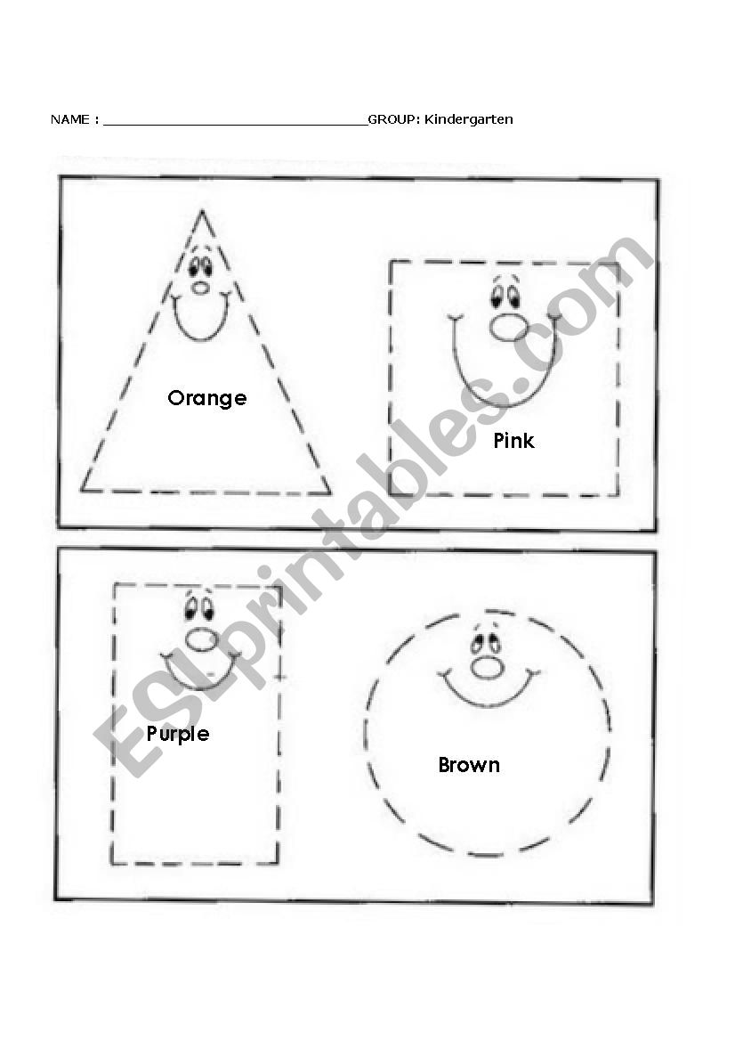 Colors and Shapes worksheet