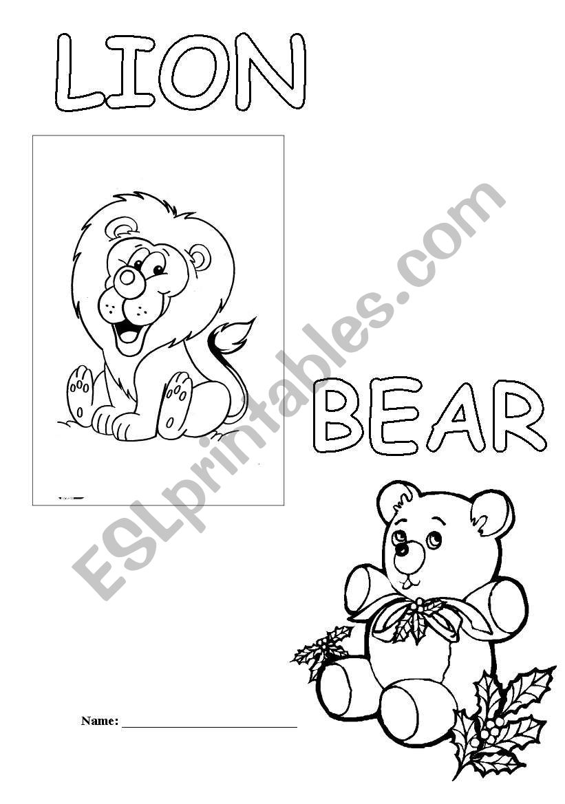 animals worksheet