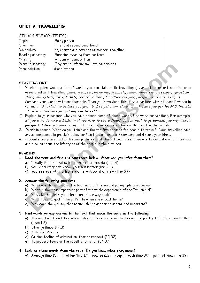 1st and 2nd conditionals worksheet